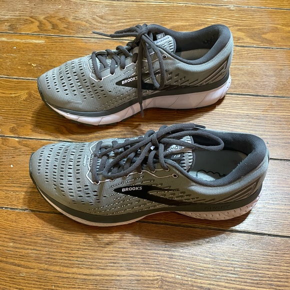 Brooks Womens Ghost 13 Running Shoes Grey / Blackened Pearl / Purple Size 10 - Picture 1 of 8